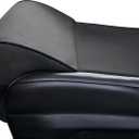 JUPENG Car Seat Leg Extender Cushion, Memory Foam Under Thigh Leg Support Pillow with Strap, Non-Slip Base & Removable Washable Cover for Driver Seat and Office Chair, Universal Comfort Pad(Black)
