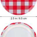 Veemoon 40pcs Regular Mouth Mason Jar Iron Lids Jam Canning Sealing Lids Red White Checked Canning Screw Caps for Sauce and Food Jelly Storage Bottle (2.48/2.28 Inch)