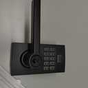 Kwikset SmartCode 917 Keypad Keyless Entry Residential Electronic Lever Lock Deadbolt Alternative with Halifax Door Handle, SmartKey Security, Matte Black Contemporary