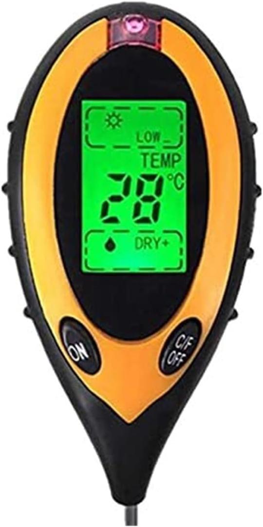 2026 4 in 1 Soil Meter, Test Moisture/PH/Light/Temperature, Soil Tester for Garden, Lawn, Indoor, Outdoor Planting1 * 9V Battery Needed