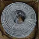 Commercial Uncoated Cable, 1/4" Diameter, 100' Length, 1400 lbs Working Load Limit, 7000 lbs Breaking Strength, 7x19 Construction, Heavy Duty Wire Rope Galvanized