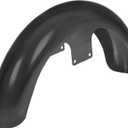 ECOTRIC 21" Wrap Front Fender Painted Black Compatible with 1965-2013 Harley-Davidson Electra Glide Road Glide Road King Street Glide Tour Glide Tri Glide Motorcycle Front Mudguard