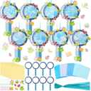 Eersida 32 Sets 2025 Vbs Magnifying Glass Suncatcher Craft Focus on God's Love Insect DIY Tissue Paper Sunday School Craft Christian Bible Art Kit for Church Classroom Lessons Activity Party Decor