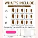 2 x Medium Press on Nails Almond Fake Nails Pink Acrylic Nail Press ons SEENEEY GoldMoon and Stars Designs Cat eye Stick on Nail for Women 30pcs