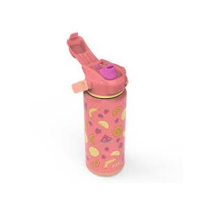 Happy Fruit Antimicrobial Stainless Steel Double Wall Vacuum Beacon Bottle