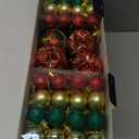 100ct Christmas Ball Ornaments Set, Red Green and Gold Shatterproof Hand-Painted Hanging Baubles Decoration Bulk for Xmas Tree, Wreath, Garland, Home Holiday Decor