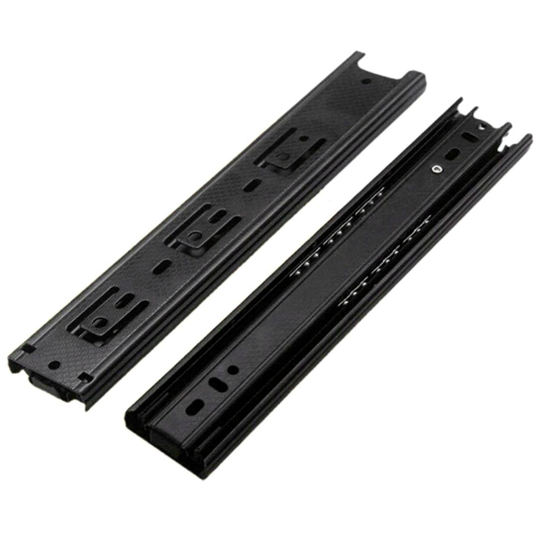 1 Pairs Ball Bearing Drawer Slides, Furniture Drawer Slides 3 Folds Extension Soft Close Guide Rail for Dresser, Cabinet, Kitchen(12in)