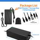 42V 3A/5A Charger Charging Speed is 100% Faster Than 1.5A and 50% Faster Than 2A,6 Plug Suitable for Various Lithium Batteries, Such as Lawn Mower and Wheelchair Lithium Batteries, etc. (3A-6 Plugs)