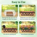 Halatool 4 Pack 24 Inch Window Box Liners, Pre-Formed Coco Fiber Replacement Liner, Natural Coconut Coir Planter Liners for Wall, Hanging Basket, Flower Pot, Fence and Railing