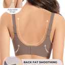 Womens Wireless Bras Petite V Mesh Push Up Comfortable Bralettes Supportive Seamless No Underwire Tshirt Jelly Bra (Black)