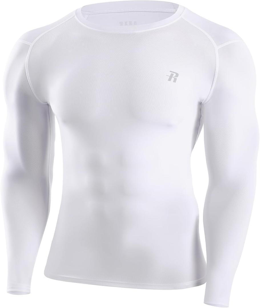 Runhit Long Sleeve Compression Shirts for Men, UPF 50+ Men's Compression Shirts, Running Athletic Workout Base Layer (XL)