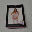 Leg Avenue Floral Lace Deep-V Teddy and Stockings Set S