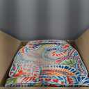 JMGBird Outdoor Chair Cushions Set of 4 Patio Cushions D16 x W17 Inch with Ties, Outdoor Chair Pad for Patio Furniture Upgrade Thicker (Paisley Patten)