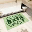 Green Non-Slip Bathroom Rug, Soft Absorbent Bath Mat, Machine Washable and Quick-Drying, Perfect for Bathtub, Bedroom, Shower, and Living Room, 20" x 32"