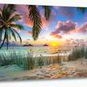 Cpwaxf Seascape Canvas Art, Wall Art for Bedroom, 24x48inch Blue Ocean Decor