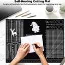 18"x24" Self-Healing Cutting Mat, 3mm Thick PVC Professional Craft Mat with Metric Imperial Conversion & SAE Tap Drill Sizes, Double-Sided Grid Cutting Board for Sewing DIY Crafts