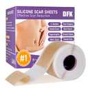 Silicone Scar Sheets, Silicone Scar Tape(1.6"x 79" Roll-2M), Reusable Professional Scar Silicone Strips, Soft Silicone Scar Sheets for Surgical Scars,Keloid,Acne Scars,Burn Scar,C-Section