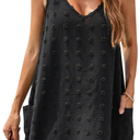 Blooming Jelly Women's Casual Sun Summer Dresses Swiss Polka Dot Beach Cover Up V Neck Tank Dress with Pockets, M