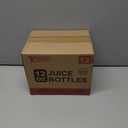 YULEER Plastic Juice Bottles with Caps 12PCS 12OZ Reusable Juice Bottles with Leakproof Lids, Brush, Funnel & Labels Clear Juice Containers for Juicing, Smoothies and Homemade Beverages