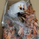 Artificial Olive Tree, Fall Tree for Outdoor Indoor Porch Entryway, Orange Potted Fake Tall Plants, Autumn Decoration for Home Office Party Thanksgiving Halloween, 6ft