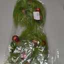 17 Inch Christmas Tree Picks, 6 PCS Lime Green Furry Curly Stems with Red Glitter Balls, Flexible Christmas Tree Topper Decorations for Holiday Arrangements, Wreaths & Table Christmas Decor