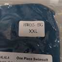 HEYTALALA Women One Piece Swimsuit Tummy Control Bathing Suits Twist Front Cutout V Neck Ruched Slimming Swimwear, XXL