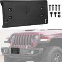 Replacement for Front Bumper License Plate Frame Bracket 2018-2024 Jeep Wrangler JL Gladiator JT ONLY for Plastic Bumper 68293738AA CH1068167