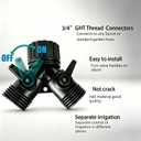 3/8" Soaker Hose Fittings Kit, Garden Hose Irrigation Connectors with Two-Way Valve Connectors, Tees, Feeders, Plugs, Male & Female Connectors, Drip System Parts for Garden Lawn