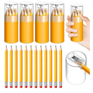 36 Pack Mini Golf Bulk with Eraser Sharpener, 2HB Pre sharpened Yellow Half Short Gift for Christmas Party Favor Back to Supplies Golf