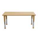 Childrens Factory 24"x48" As We Grow School Table, Maple-Tan, AB6504NT, Adjustable Height 16"-22" H, Kids Daycare, Preschool or Classroom Activity or Study Table (24" x 48")
