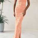 BTFBM Women's Summer Maxi Tube Dress Strapless Side Slit Long Floral Bodycon Dress Elegant Party Cocktail Dresses (XXL)