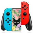 Lotadilo Joy-Con Grip for Nintendo Switch/ Switch Oled - JoyCon Comfort Hand Grips Controller for Women Girls Teen Boys Cute Cartoon Design, Cat Flower