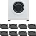 Anti Vibration Pads, Washer and Dryer Anti Slip and Noise-Reducing Anti Vibration Mat, Universal Vibration Isolation Pads Protects Laundry Shaking Walking Pedestals - 8 PCS Washing Machine Foot Pads (Round)