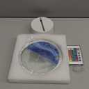 rysnwsu Moving Sand Art Picture Round Glass 3D Deep Sea Sandscape in Motion Display Flowing Sand Frame, Children's Large Desktop Art Toys, Home & Office Desktop Decorations(Blue, RC-Crotrol)