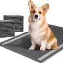 Dog and Puppy Pee Pads 50 Count, 23'' x 30'' Charcoal Odor-Control Puppy Pads with Leak-Proof Quick-Dry Design, Pet Training Pads for Potty Training Strong Absorbency