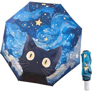 NBHUZEHUA Umbrella for Women Kids Girls Compact Travel Rain Sun Umbrella Uv Protection Portable Foldable