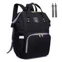 Diaper Bag Backpack, Multifunction Waterproof Travel Back Pack Maternity Baby Nappy Changing Bags Black, Black