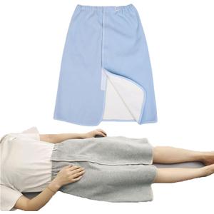 Unisex Diaper Skirt, Leak-Proof Waterproof pad, Adjustable and Reusable, Suitable for bedridden Elderly, Menstruating Women, and Children with Urinary Incontinence(Blue,XL)