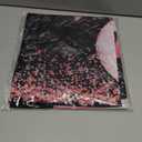 Tatuo Happy Birthday Decorations Backdrop Banner, Glitter Birthday Backdrop Sign Poster Party Supplies Photo Background for Men Women, 72.8 x 43.3 Inch (Pink and Black)