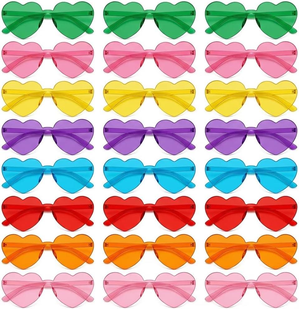 MYSXN Heart Sunglasses,Valentines Day Gifts for Kids Classroom, Valentine Exchange Gifts,Valentines Day Accessories (24)
