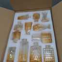Der Rose Amber Glass Vases Set of 12, Small Bud Vases for Flowers, Rustic Wedding Centerpieces and Home Decor