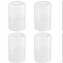 Eidonta 4 Pack White Frosted Glass Shades Replacement, 5.9in Height, 3.9in Diameter, 1.65in Fitter, Cylinder Glass Shade Covers Replacement Globe for Chandelier Pendant Wall Sconces Light Fixtures