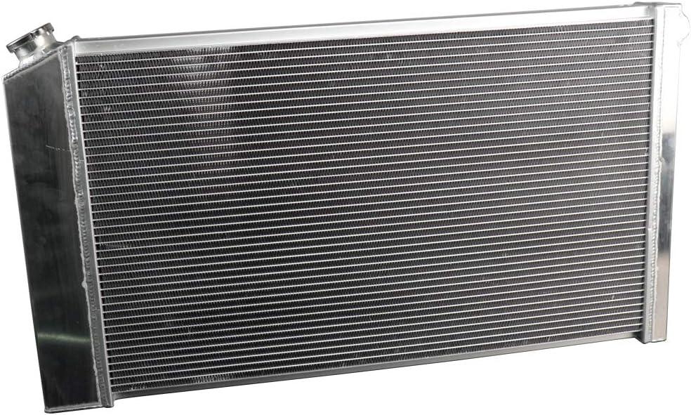 IKON MOTORSPORTS, Radiator Compatible With 1974-1987 Chevy Camaro Nova C/K Series C10 C20 C30 K10 K20 K30 K5 Blazer Buick Regal Suburban, Aluminum Performance Cooling Racing Radiator Replacement