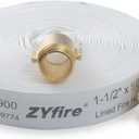 ZYfire Fire Hose - 1-1/2" ID x 50 FT Single Jacket TPU Firefighter Hose with M  F NST/NH Brass Couplings 750 PSI Burst Pressure Lightweight for Use in Firefighting