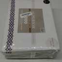 Superior Egyptian Cotton Duvet Cover Set, 1000 Thread Count, Hidden Button Closure, Bedding Basics, 1 Duvet Cover, 2 Pillow Shams, Solid, Infinity Scroll Embroidery, King/California King, White-Plum
