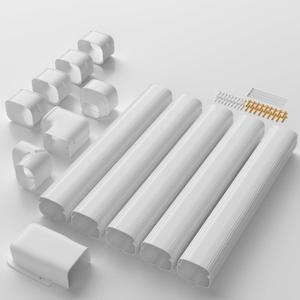 4''-17 Ft Mini-Split Line Cover: PVC & PP Covers for Mini Split Lines & Central AC Pipes (4" x 17 Feet)