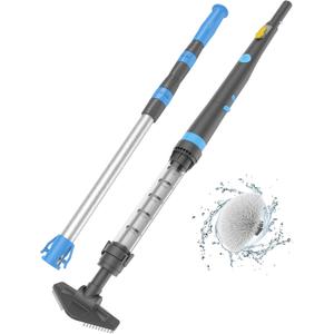 Efurden Rechargeable Pool Vacuum, Round Brush Design for Waterline Cleaning, Handheld Pool Cleaner Portable Perfect for Spas, Hot Tubs and Other Pools for Sand and Debris
