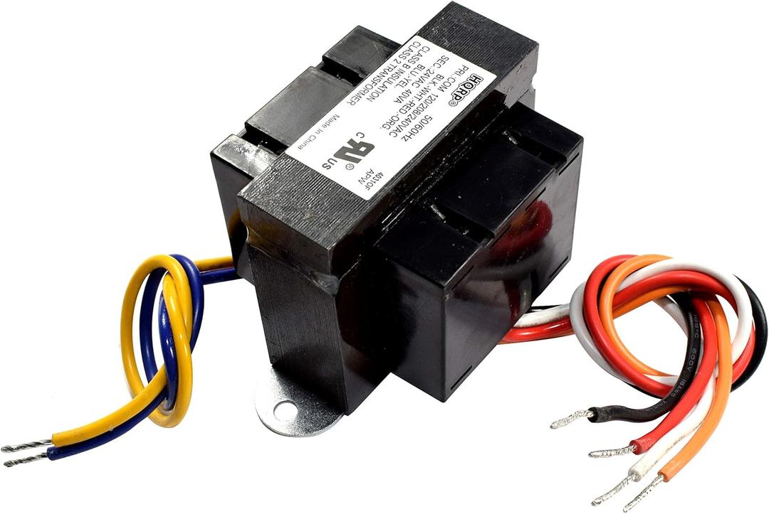 HQRP 120V-240V to 24V 40VA Transformer Compatible with Nest, Ecobee, Sensi, Honeywell Thermostat, Nest Doorbell and All Versions of Ring Doorbell Power Supply Adapter Door-Bell 120v-240v-to-24v, UL