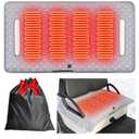 Heated Golf Cart Seat Cover, Universal 52"x31" Non-Slip Winter Golf Cart Seat Warmer Blanket with 4-Zone Graphene Heating, 3 Temp Settings, USB/Power Bank Powered, Machine Washable for Versatile Use