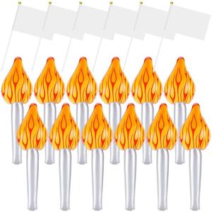 WXYWLIFB 6 Pack Inflatable Torch Fun Torch Inflates,Plastic Fake Torch and Hand-Waving Flags for Games Competition Decorations Sports Competitions Stage Performance Props